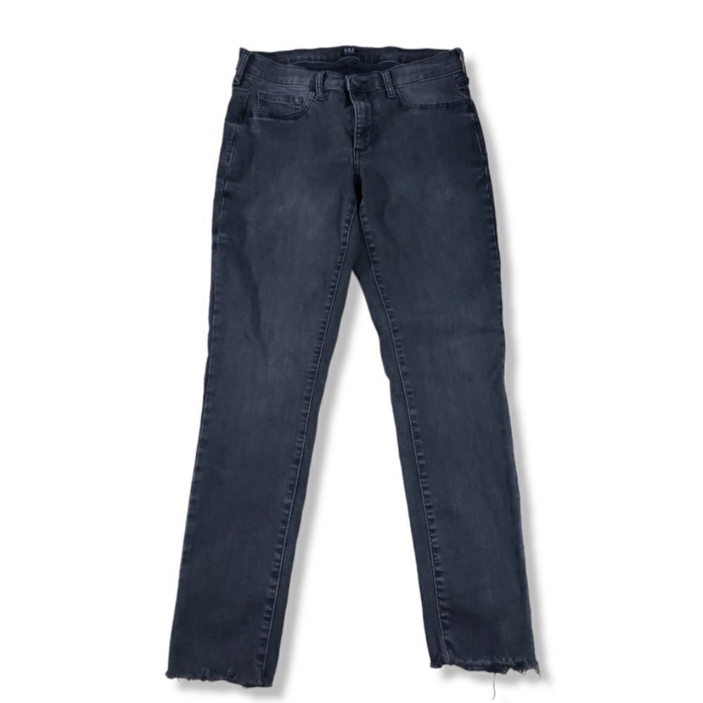 Gap Denim Jeans Size 29 Regular Favorite Jegging Skinny Jeans Stretch Raw Hem